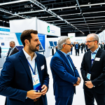 환경보호 기술 관련 특허 동향 - **Energy Transition Expo:** A bustling expo hall showcasing innovative energy technologies like new ...