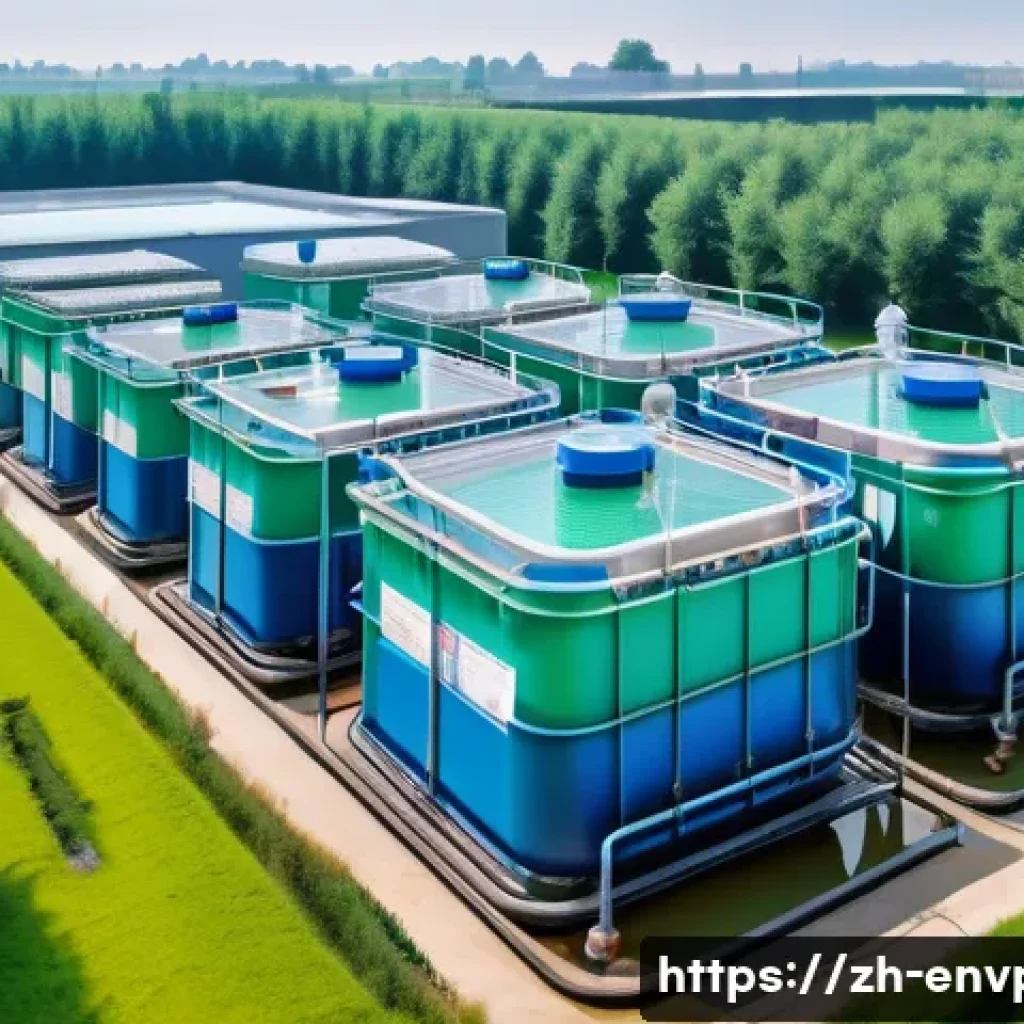 환경보호 실무 자문 사례 - A modern industrial wastewater treatment plant featuring advanced biological treatment technologies ...