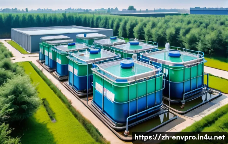 환경보호 실무 자문 사례 - A modern industrial wastewater treatment plant featuring advanced biological treatment technologies ...