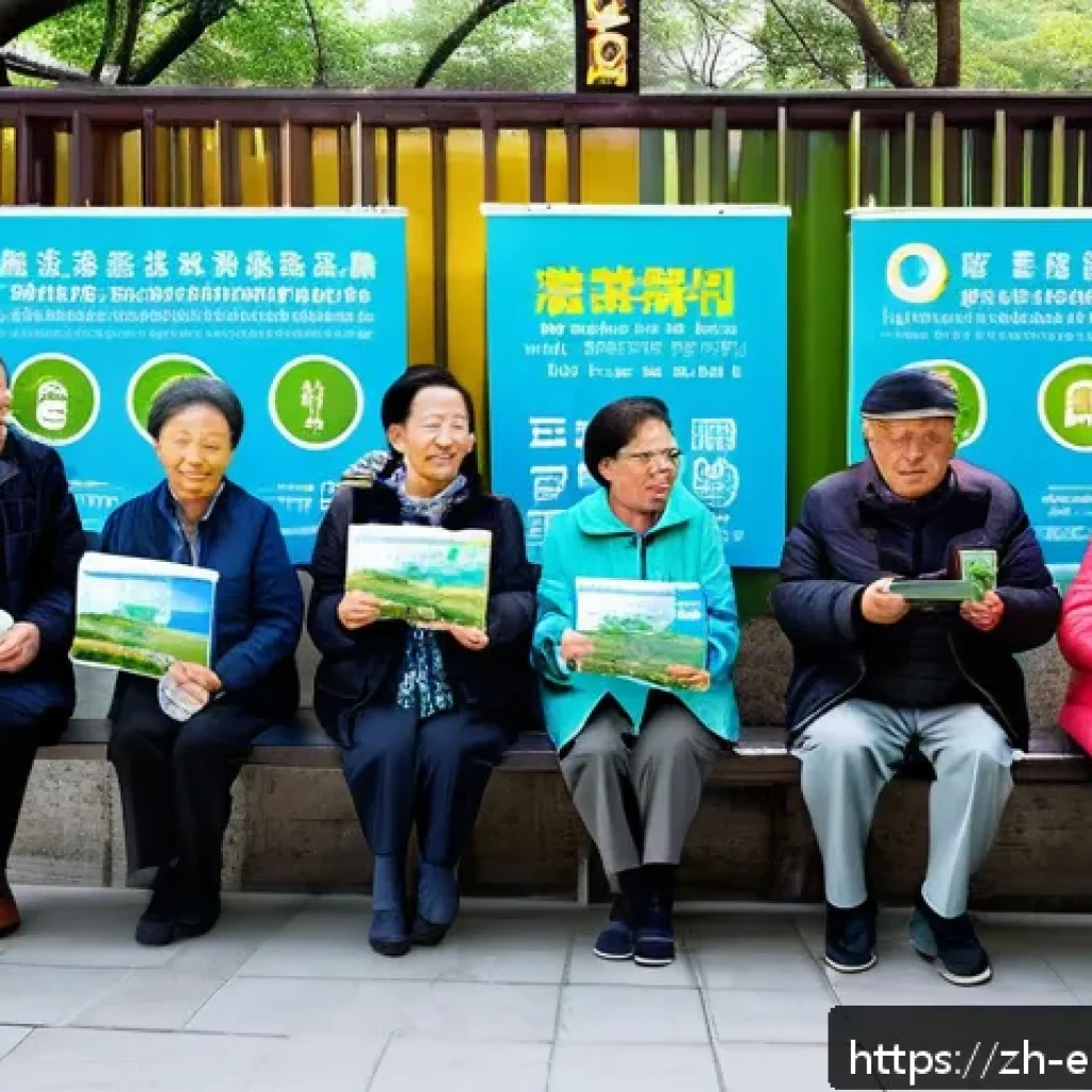 환경보호 관련 정부 지원 사업 - A modern Chinese urban community center hosting a green lifestyle workshop, with diverse middle-aged...