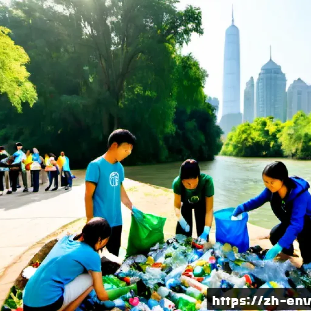 환경보호 관련 동아리 활동 소개 - Photorealistic documentary-style scene of a diverse university environmental protection club conduct...